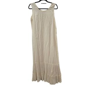 Karavan Vintage Cream Sleeveless Maxi Dress Size 8 NWT